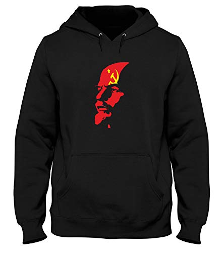 T-Shirtshock Sudadera con Capucha Hombre Negro TCO0090 Lenin T-Shirtshock Sudadera con Capucha Hombre Negro TCO0090 Lenin