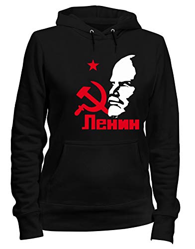 T-Shirtshock Sudadera con Capucha para Las Mujeras Negro TCO0133 Lenin T-Shirtshock Sudadera con Capucha para Las Mujeras Negro TCO0133 Lenin