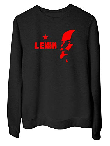 T-Shirtshock Sudadera para Las Mujeras Negro DEC0194 Lenin