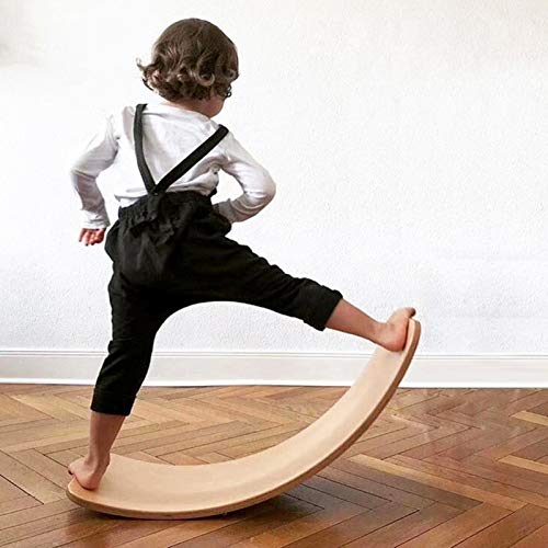 Tabla De Equilibrio De Madera Oscilante, Tabla De Equilibrio De Juguetes Waldorf, Tabla De Curvas Wobbel Para Niños Y Adultos, Tabla De Yoga Para Niños Tabla De Curvas, Para El Hogar Y El Aula