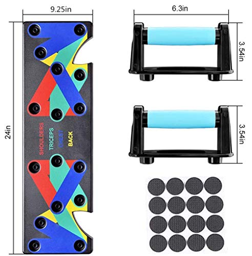 Tabla de Flexiones, 9 en 1 Push Up Board, Ejercicio Soportes para Flexiones en Casa Multifuncional, Entrenamiento de la Fuerza para Hombres y Mujeres