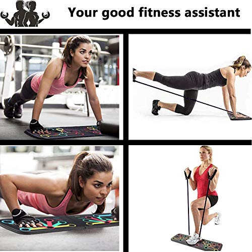 Tabla de Flexiones Ancocs Tabla de entrenamiento 13 en 1 para entrenamiento de fuerza en casa, con mango para flexiones, plegable multifuncional Push Up Rack Board System