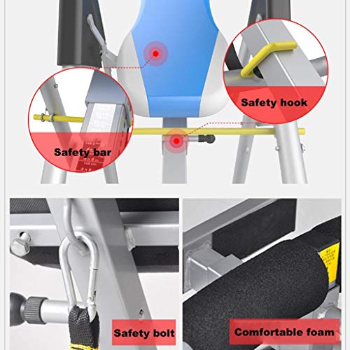 Table De Inversión Plegable Tabla De Gravedad Invertida Equipo De Parada De Manos Puede Soportar 242 Libras Tratar El Dolor De Espalda Banco De Estiramiento ( Color : Blue+Gray , Size : 60*120*180cm )