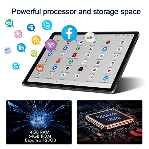 Tablet 10 Pulgadas FACETEL Q3 Android 10.0 4GB de RAM y 64 GB de ROM,5MP 8MP Cámara Tablet PC,Certificación Google GMS - Octa Core | 8000mAh | WiFi | GPS | Bluetooth | Type-C-Negro Tablet 10 Pulgadas FACETEL Q3 Android 10.0 4GB de RAM y 64 GB de ROM,5MP 8MP Cámara Tablet PC,Certificación Google GMS - Octa Core | 8000mAh | WiFi | GPS | Bluetooth | Type-C-Negro
