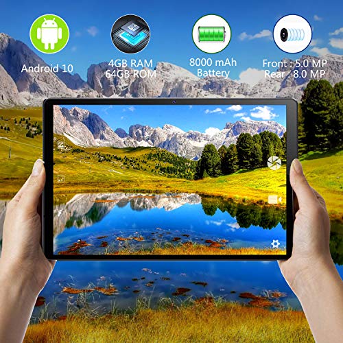 Tablet 10 Pulgadas Full HD Android 10.0 Tablet GOODTEL G3 Quad-Core, 4GB de RAM, 64GB de Memoria Interna, Escalable 128GB Dual Cámara 8000mAh Batería Bluetooth WiFi GPS, Type-C,Teclado,ratón - Gris Tablet 10 Pulgadas Full HD Android 10.0 Tablet GOODTEL G3 Quad-Core, 4GB de RAM, 64GB de Memoria Interna, Escalable 128GB Dual Cámara 8000mAh Batería Bluetooth WiFi GPS, Type-C,Teclado,ratón - Gris