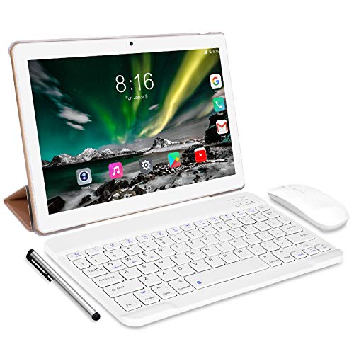 Tablet 10 Pulgadas - TOSCIDO Android 10.0 Certificado por Google GMS 4G LTE Tablets,4GB de RAM y 64 GB,Dobles SIM, GPS,WiFi,Teclado Bluetooth,Ratón,Funda para Tableta y Más Incluidos - Gold Tablet 10 Pulgadas - TOSCIDO Android 10.0 Certificado por Google GMS 4G LTE Tablets,4GB de RAM y 64 GB,Dobles SIM, GPS,WiFi,Teclado Bluetooth,Ratón,Funda para Tableta y Más Incluidos - Gold