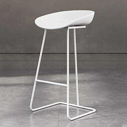 Taburete de Bar Arte de Hierro Desayuno Silla Alta con Las piernas de Soporte Blanco para café/Dormitorio/Sala de Estar/balcón (Altura sentada: 65/70 / 75cm) Taburete de Bar Arte de Hierro Desayuno Silla Alta con Las piernas de Soporte Blanco para café/Dormitorio/Sala de Estar/balcón (Altura sentada: 65/70 / 75cm)
