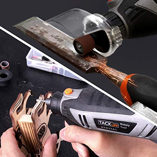 TACKLIFE Amoladora Eléctrica, Herramienta Multifuncionl 200W con Pantalla LCD, Herramienta Rotativa de Alta Velocidad de 40,000 RPM, Ideal para Trabajos de Bricolaje, RTD37AC