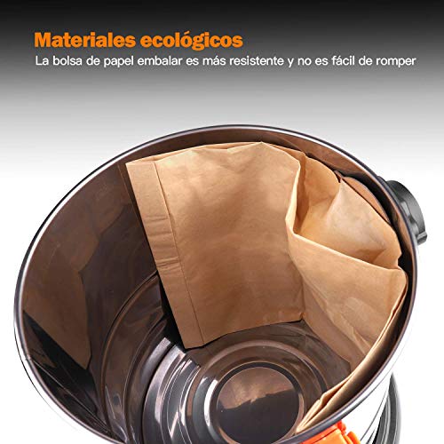 TACKLIFE Bolsas para Aspiradoras, Adecuado para PVC01A y PVC02A, 5 Unidades, Mayor Durabilidad-PVC00Z