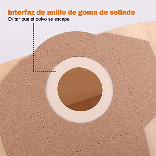 TACKLIFE Bolsas para Aspiradoras, Adecuado para PVC01A y PVC02A, 5 Unidades, Mayor Durabilidad-PVC00Z TACKLIFE Bolsas para Aspiradoras, Adecuado para PVC01A y PVC02A, 5 Unidades, Mayor Durabilidad-PVC00Z