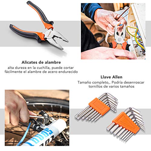 TACKLIFE Caja de Herramientas 56 Piezas, HHK3B Maletín de Herramientas Multiusos, Universal de Reparación Conjuntos Bricolaje para Casa TACKLIFE Caja de Herramientas 56 Piezas, HHK3B Maletín de Herramientas Multiusos, Universal de Reparación Conjuntos Bricolaje para Casa