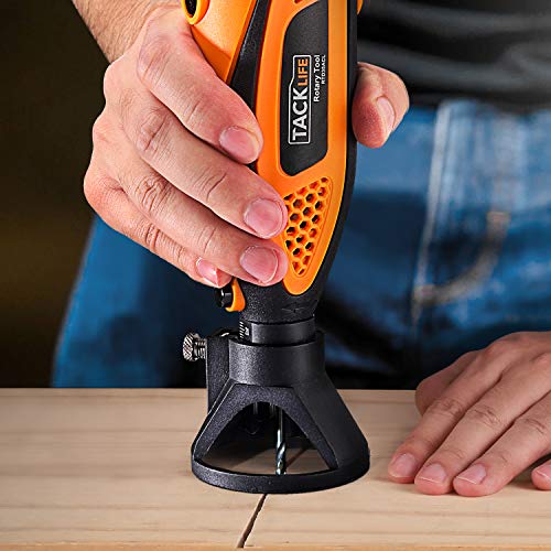 TACKLIFE Mini Amoladora Eléctrica Advanced Professional Kit de Herramientas Rotatorias Multifunción con 80 Accesorios y 4 Archivos Adjuntos, Velocidad Variable para DIY, Artesanías