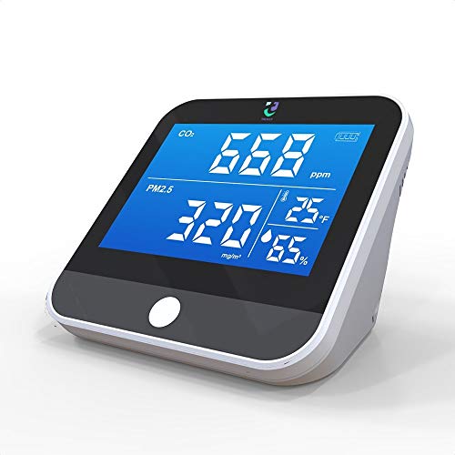 Tackly Medidor de co2 ambiente - detector co2 con medidor calidad de aire interior - higrometro digital medidor de humedad y termómetro digital para casa - medidor co2 ndir Tackly Medidor de co2 ambiente - detector co2 con medidor calidad de aire interior - higrometro digital medidor de humedad y termómetro digital para casa - medidor co2 ndir