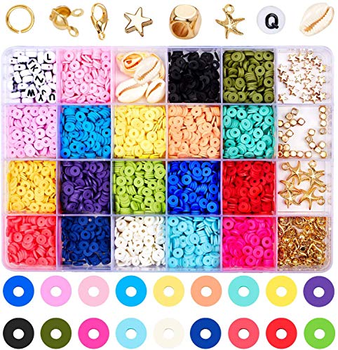 Tacobear Juguete de Cuentas Coloridas Abalorios Hacer Pulseras Collar de Bricolaje Cuentas de Arcilla de Joyas DIY Manualidad Fabricación de Joyas para Niños Adultas Tacobear Juguete de Cuentas Coloridas Abalorios Hacer Pulseras Collar de Bricolaje Cuentas de Arcilla de Joyas DIY Manualidad Fabricación de Joyas para Niños Adultas