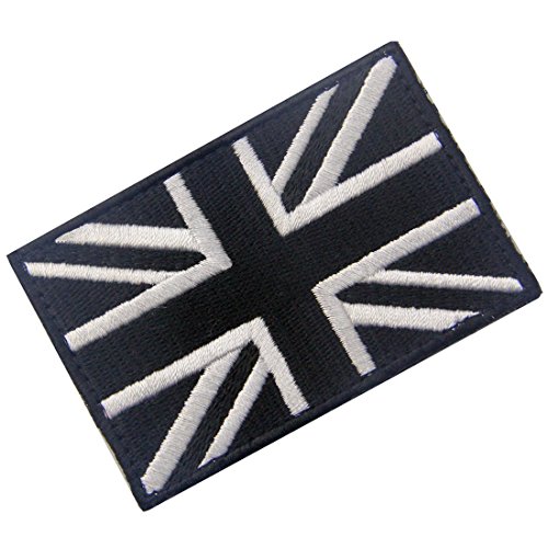 Táctico Gran Bretaña Bandera de Union Jack emblema Broche Bordado de Gancho y Parche de Gancho y bucle de cierre