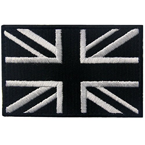 Táctico Gran Bretaña Bandera de Union Jack emblema Broche Bordado de Gancho y Parche de Gancho y bucle de cierre