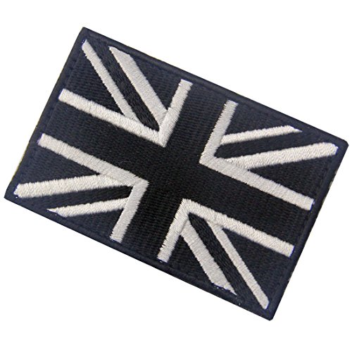 Táctico Gran Bretaña Bandera de Union Jack emblema Broche Bordado de Gancho y Parche de Gancho y bucle de cierre