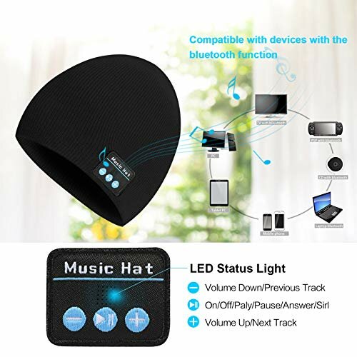 TAGVO Gorro Bluetooth V5.0 con Conjunto de Guantes con Pantalla táctil, Gorro de música inalámbrico de Punto cálido de Invierno con micrófono inalámbrico para Correr esquí Senderismo,Regalo Navidad TAGVO Gorro Bluetooth V5.0 con Conjunto de Guantes con Pantalla táctil, Gorro de música inalámbrico de Punto cálido de Invierno con micrófono inalámbrico para Correr esquí Senderismo,Regalo Navidad