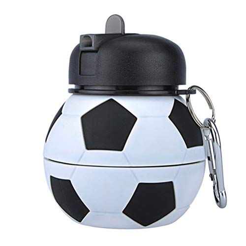 taianle Botella de Agua Plegable Botella de Bebida de Fútbol para Niños Botella de Silicona Plegable Regalo