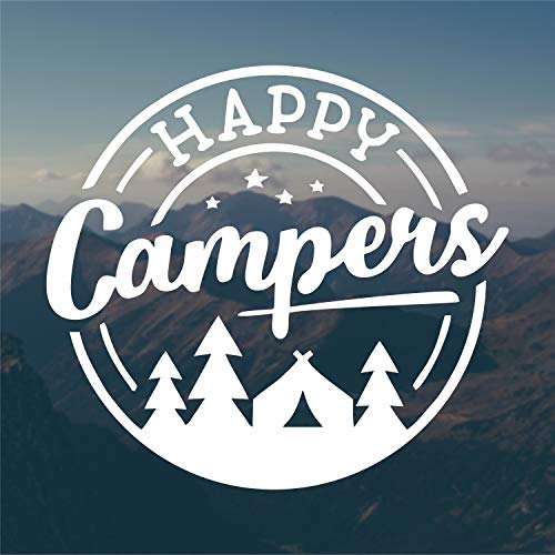 TAMENGI Happy Campers - Vinilo adhesivo para autocaravanas (7 pulgadas)