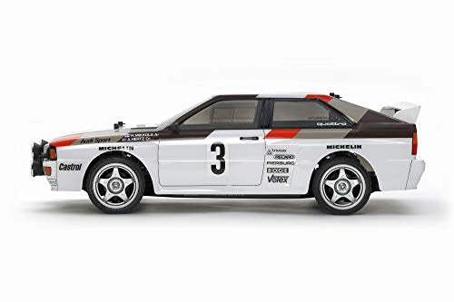 TAMIYA 58667 58667-1:10 RC Audi Quattro Rally A2 (TT-02), Coche teledirigido, maqueta, Kit de construcción, Hobby, Montaje, Color Blanco TAMIYA 58667 58667-1:10 RC Audi Quattro Rally A2 (TT-02), Coche teledirigido, maqueta, Kit de construcción, Hobby, Montaje, Color Blanco