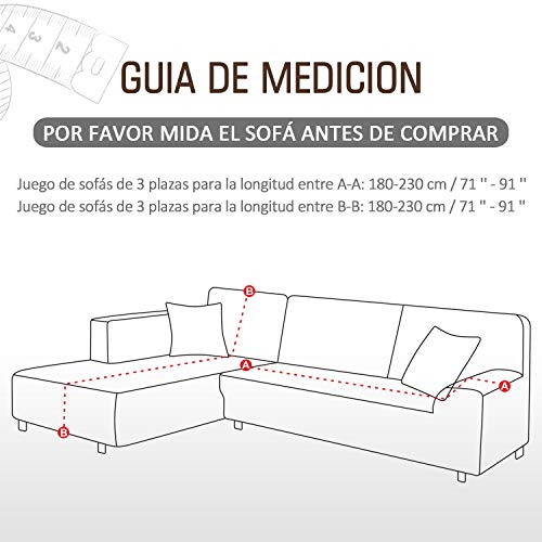 TAOCOCO Funda para sofá en Forma de L Funda elástica elástica 2 Juegos para 3 Asientos + 3 Asientos, con Funda de cojín de 2 Piezas (Marrón) TAOCOCO Funda para sofá en Forma de L Funda elástica elástica 2 Juegos para 3 Asientos + 3 Asientos, con Funda de cojín de 2 Piezas (Marrón)