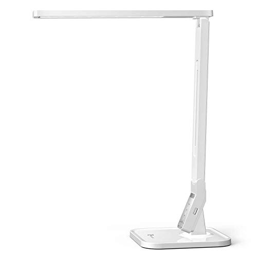 TaoTronics Lámpara Escritorio Usb LED,Flexo de Escritorio (4 Modos, 5 Niveles de Brillo, USB 5v/1A para cargar, Temporizador de 60min) para Leer, Estudiar, Cuidado de ojos, Color Blanco TaoTronics Lámpara Escritorio Usb LED,Flexo de Escritorio (4 Modos, 5 Niveles de Brillo, USB 5v/1A para cargar, Temporizador de 60min) para Leer, Estudiar, Cuidado de ojos, Color Blanco