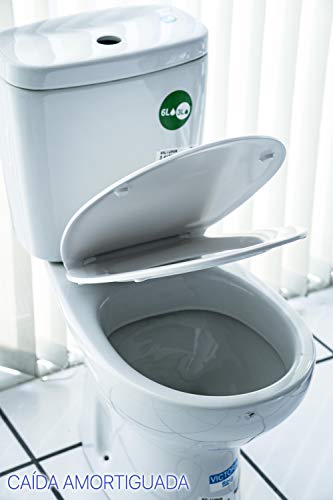 Tapa y asiento de inodoro con caída amortiguada - Compatible con Victoria Roca | Caída Amortiguada y Bisagras de Acero Inoxidable |MiTapa Tapa y asiento de inodoro con caída amortiguada - Compatible con Victoria Roca | Caída Amortiguada y Bisagras de Acero Inoxidable |MiTapa