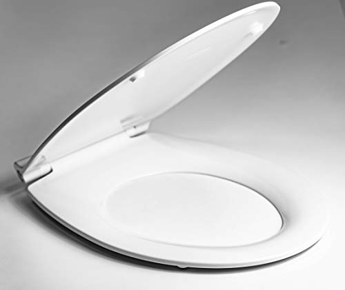 Tapa y asiento de inodoro con caída amortiguada - Compatible con Victoria Roca | Caída Amortiguada y Bisagras de Acero Inoxidable |MiTapa Tapa y asiento de inodoro con caída amortiguada - Compatible con Victoria Roca | Caída Amortiguada y Bisagras de Acero Inoxidable |MiTapa