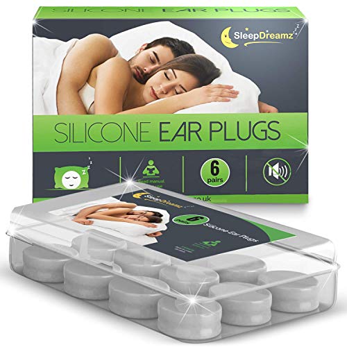 Tapones oidos dormir SleepDreamz® (6 pares) - Tapones oidos ruido, diseñados para proteger contra de los ronquidos y otros sonidos fuertes, para que pueda dormir mejor!
