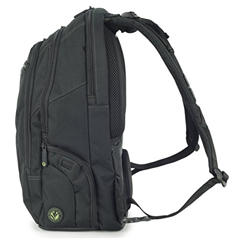 Targus EcoSpruce - Mochila de 27 litros Ideal para viajes de trabajo, estudio, gimnasio y fin de semana, se adapta a la mayoría de las laptops de hasta 15.6 "- Negro