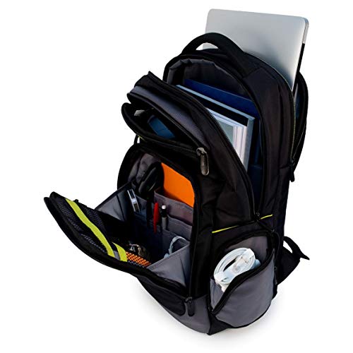 Targus TSB944EU Mochila Work+Play para Fitness y portátiles de hasta 15,6" - Negro/Amarillo