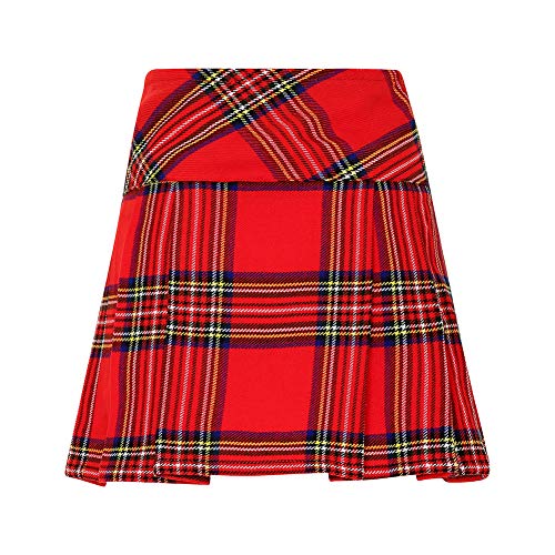 Tartanista - Kilt/Minifalda Escocesa con Correas - 41,9 (16,5") - Royal Stewart - Rojo - EU56 UK28