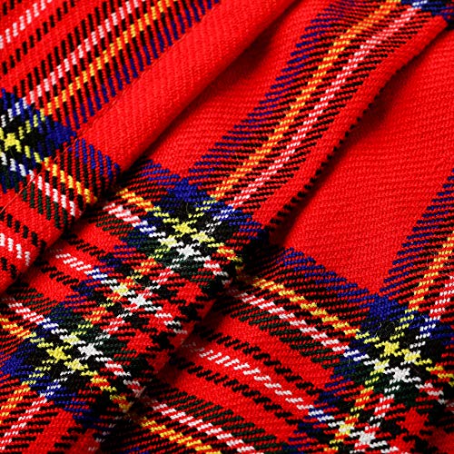 Tartanista - Kilt/Minifalda Escocesa con Correas - 41,9 (16,5") - Royal Stewart - Rojo - EU56 UK28