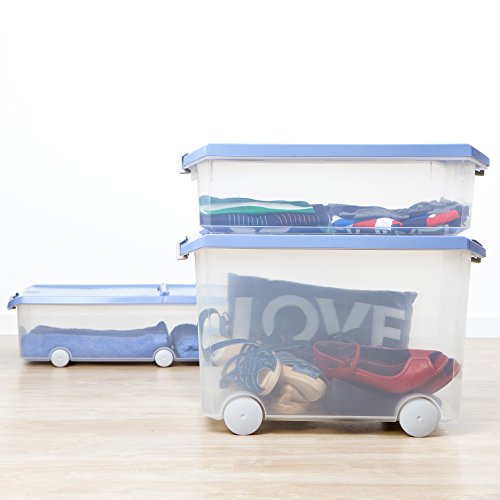 Tatay - Caja de Almacenaje Multiusos Bajo Cama con Tapa y Ruedas de 63 L de Capacidad. Plástico Polipropileno Libre de BPA. Forma Rectangular, Medidas 40 x 57 x 36 cm (L x An x Al) Tatay - Caja de Almacenaje Multiusos Bajo Cama con Tapa y Ruedas de 63 L de Capacidad. Plástico Polipropileno Libre de BPA. Forma Rectangular, Medidas 40 x 57 x 36 cm (L x An x Al)