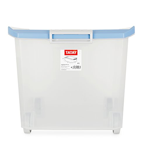 Tatay - Caja de Almacenaje Multiusos Bajo Cama con Tapa y Ruedas de 63 L de Capacidad. Plástico Polipropileno Libre de BPA. Forma Rectangular, Medidas 40 x 57 x 36 cm (L x An x Al) Tatay - Caja de Almacenaje Multiusos Bajo Cama con Tapa y Ruedas de 63 L de Capacidad. Plástico Polipropileno Libre de BPA. Forma Rectangular, Medidas 40 x 57 x 36 cm (L x An x Al)