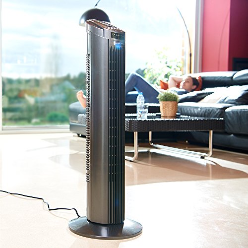 Taurus Babel RC - Ventilador de torre con control remoto, 3 velocidades, 45W, color gris