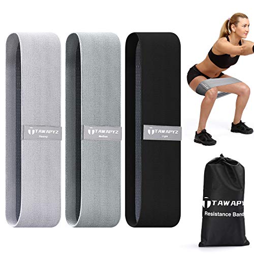 TAWAPYZ Bandas Elasticas Musculacion, Bandas Elasticas Gluteos de Tela con 3 Niveles Bandas de Resistencia Fitness Antideslizantes para Gluteos Cadera Yoga Pilates Entrenamiento de Fuerza Muscular