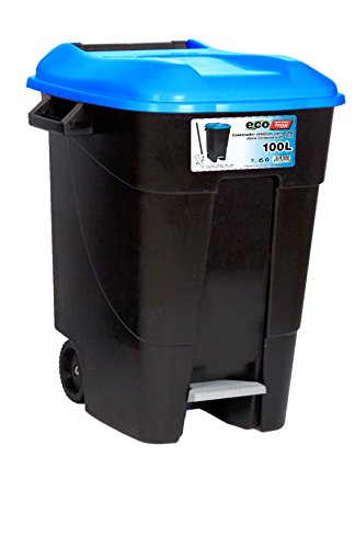 Tayg 421020 Eco - Contenedor de Residuos Eco con Pedal, color Azul, 100 L