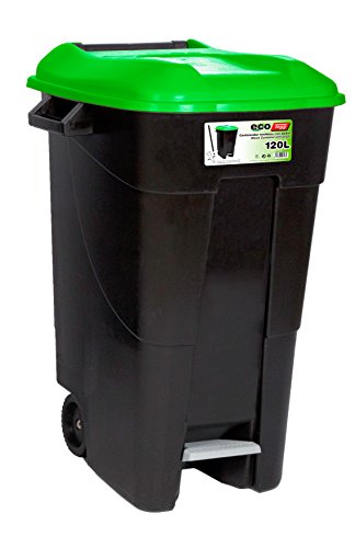 Tayg EcoTayg 120 - Contenedor de residuos con pedal, Verde, 120 l