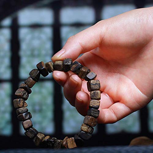 Tbagem-Yjr Conformacional De Madera De Agar Perlas De Buda Pulsera De Madera De Incienso Medicinales Pulsera De Mala De Los Granos