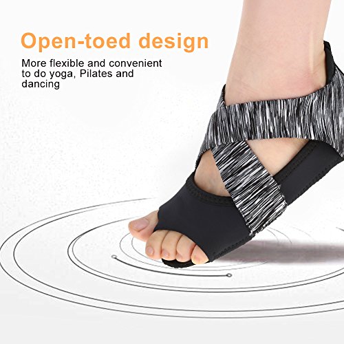 Tbest Calcetines de yoga antideslizantes para mujeres, calcetines de yoga pilates Calcetines de agarre de yoga con puños antideslizantes Zapatos de entrenamiento de baile con dedos para ball Tbest Calcetines de yoga antideslizantes para mujeres, calcetines de yoga pilates Calcetines de agarre de yoga con puños antideslizantes Zapatos de entrenamiento de baile con dedos para ball