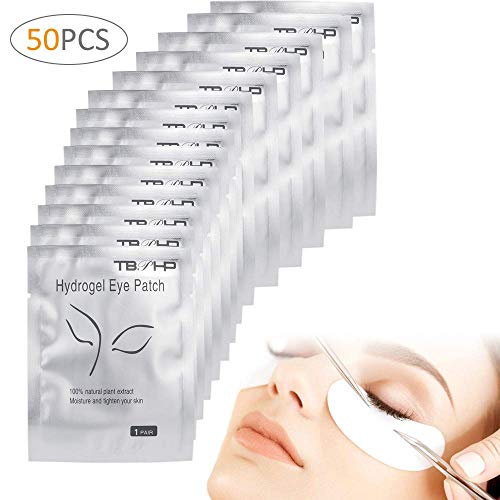 TBPHP 50 Pcs Parches Eye Gel para ojos,pelusa libre debajo del ojo de almohadillas de hidrogel y colágeno Máscara humectante para ojos