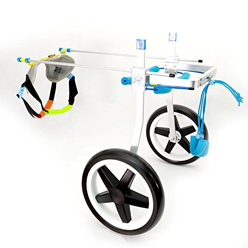 Teabelle - Silla de ruedas ajustable para perro, para rehabilitación. Adecuada para perros pequeños, cachorros, etc. 2 ruedas