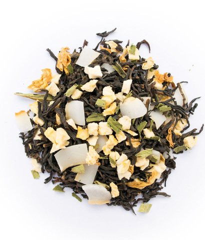 Teapins Té De Mango Y Coco | Té Negro En Hebras Farmers Premium 100g, Descubra El Exótico Sabor Del Coco Y El Dulce Y Jugoso Sabor De Cáscaras De Naranja Mango