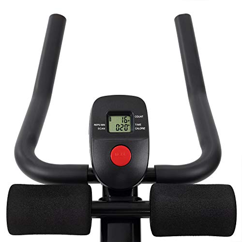 TechFit Dispositivo para Modelado de Abdomen y Cintura, Vertical, Plegable, AB Trainer, Mejorador de Resistencia (Negro)