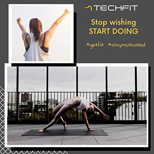 TechFit Esterilla Deporte Gruesa para Gimnasio en Casa – Esterilla Yoga Antideslizante para Ejercicio en Casa – Colchoneta Gimnasia Ideal para Ejercicios en el Suelo, Estiramientos, Abdómenes (Negro) TechFit Esterilla Deporte Gruesa para Gimnasio en Casa – Esterilla Yoga Antideslizante para Ejercicio en Casa – Colchoneta Gimnasia Ideal para Ejercicios en el Suelo, Estiramientos, Abdómenes (Negro)