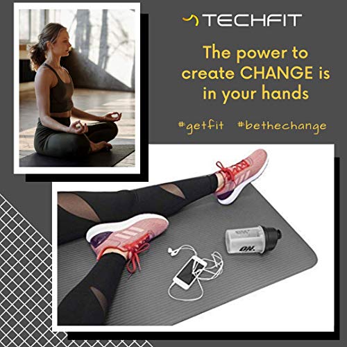 TechFit Esterilla Deporte Gruesa para Gimnasio en Casa – Esterilla Yoga Antideslizante para Ejercicio en Casa – Colchoneta Gimnasia Ideal para Ejercicios en el Suelo, Estiramientos, Abdómenes