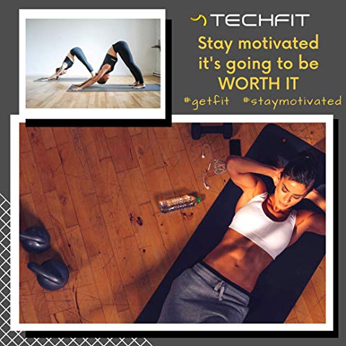 TechFit Esterilla Deporte Gruesa para Gimnasio en Casa – Esterilla Yoga Antideslizante para Ejercicio en Casa – Colchoneta Gimnasia Ideal para Ejercicios en el Suelo, Estiramientos, Abdómenes