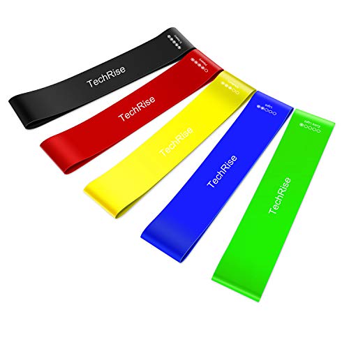 TechRise Gomas Elasticas Musculacion, Cintas Elasticas Musculacion Set de 5 Cintas Elásticas Fitness y Musculación de Látex Natural Agradable a la Piel con Guía de Ejercicios y Bolsa Almacenamiento TechRise Gomas Elasticas Musculacion, Cintas Elasticas Musculacion Set de 5 Cintas Elásticas Fitness y Musculación de Látex Natural Agradable a la Piel con Guía de Ejercicios y Bolsa Almacenamiento